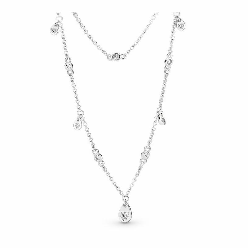 Pandora Australia Chandelier Droplets Necklace - Sterling Silver | FHCVLG978